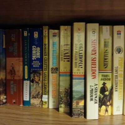 Mostly western themed Paperback book collection - Zane Grey - Larry Mcmurtry - Louis L'amour - Tony Hillerman and more