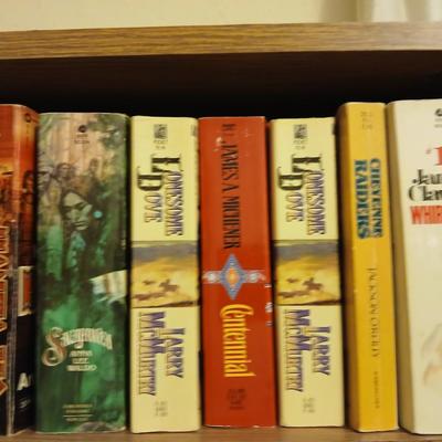 Mostly western themed Paperback book collection - Zane Grey - Larry Mcmurtry - Louis L'amour - Tony Hillerman and more