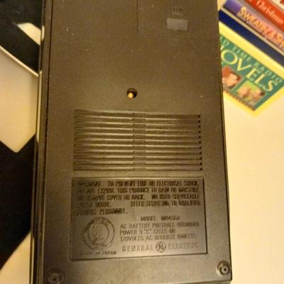 General Electric tape recorder with case and cassette tapes - Niel Diamond - Crystal Gayle - John Denver - and more