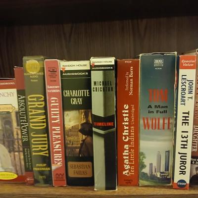 Books on cassettes - Agatha Christie - Michael Crichton - John Naisbitt and more