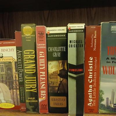 Books on cassettes - Agatha Christie - Michael Crichton - John Naisbitt and more