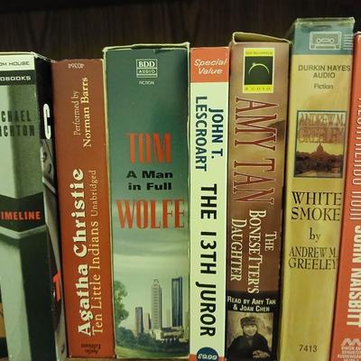 Books on cassettes - Agatha Christie - Michael Crichton - John Naisbitt and more