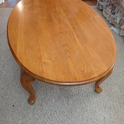 Nice oak claw footed coffee table