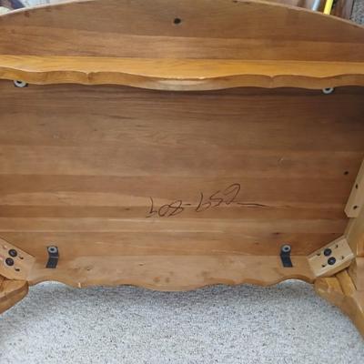 Nice oak claw footed coffee table