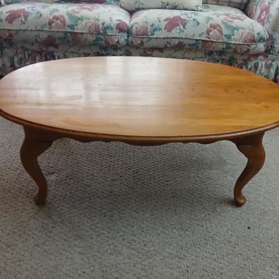 Nice oak claw footed coffee table