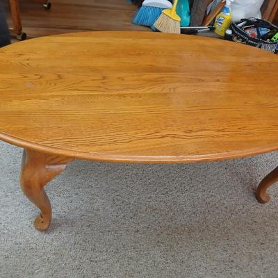 Nice oak claw footed coffee table