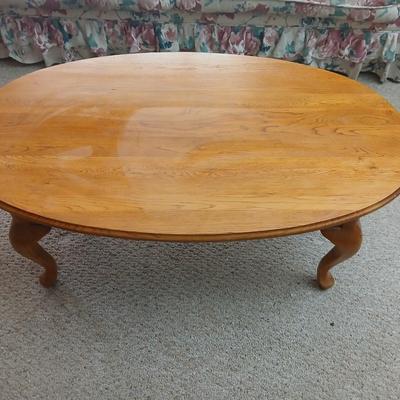 Nice oak claw footed coffee table