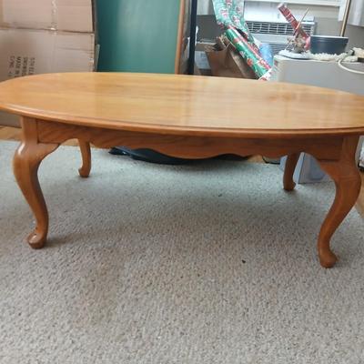 Nice oak claw footed coffee table