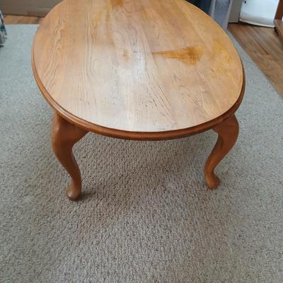 Nice oak claw footed coffee table