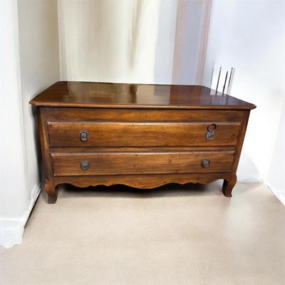 Solid Wood Two Drawer Coffee Table W/ Pull Out Trays (LR-MG)