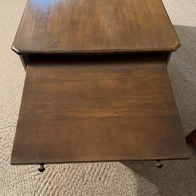 Solid Wood Two Drawer Coffee Table W/ Pull Out Trays (LR-MG)