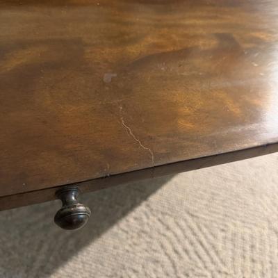 Solid Wood Two Drawer Coffee Table W/ Pull Out Trays (LR-MG)