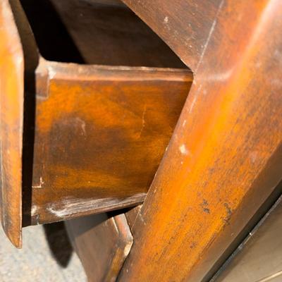 Solid Wood Two Drawer Coffee Table W/ Pull Out Trays (LR-MG)