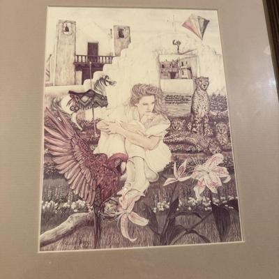 Pair of Signed Unique Pencil Art (GB-MG)