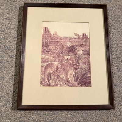 Pair of Signed Unique Pencil Art (GB-MG)
