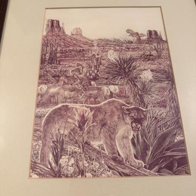 Pair of Signed Unique Pencil Art (GB-MG)