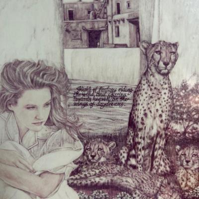 Pair of Signed Unique Pencil Art (GB-MG)