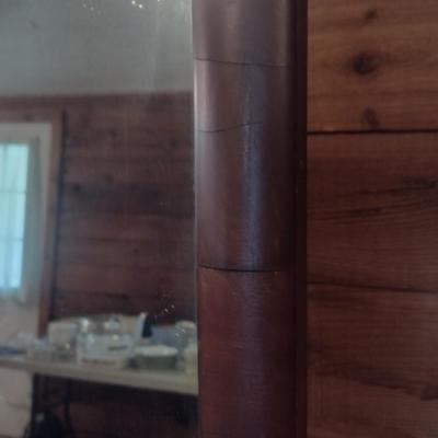 Wood Framed Wall Mirror- Approx 25" x 16"