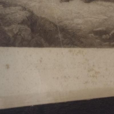 Framed Print of 'Prayer at Valley Forge'- Approx 30" x 24 1/2"