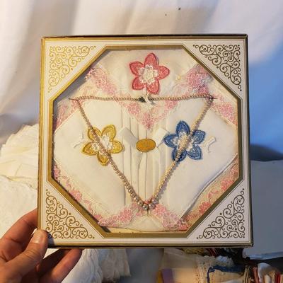 Antique and Vintage Linens, Chifon Scarves, Gloves and More (D-KD)