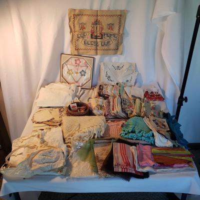 Antique and Vintage Linens, Chifon Scarves, Gloves and More (D-KD)