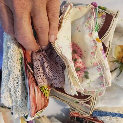Antique and Vintage Linens, Chifon Scarves, Gloves and More (D-KD)
