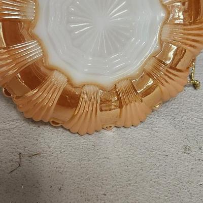 Sale Photo Thumbnail #271: Wow that lusterware divided relish is amazing!! A couple large plates and a couple small...one of the smalls is smoke carnival.