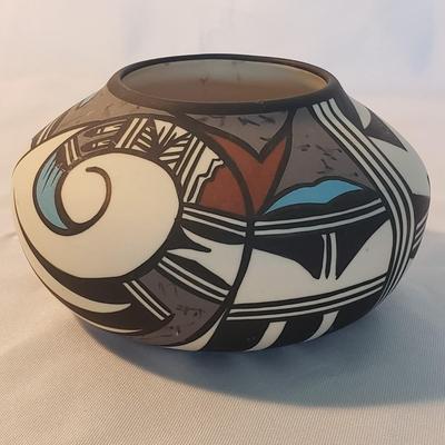 C. Sues Hopi Kachina & "Hopi Bird" Hand Painted Pottery (D-KD)