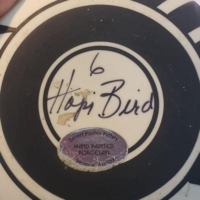 C. Sues Hopi Kachina & "Hopi Bird" Hand Painted Pottery (D-KD)