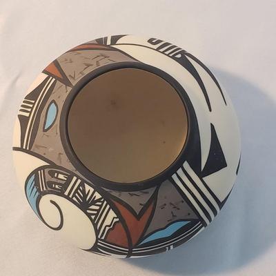 C. Sues Hopi Kachina & "Hopi Bird" Hand Painted Pottery (D-KD)