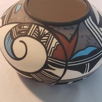 C. Sues Hopi Kachina & "Hopi Bird" Hand Painted Pottery (D-KD)