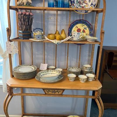 Sale Photo Thumbnail #9: Noritake Dishes, Serving Bowls and Platters, and Decor.

Bakers Rack not included.