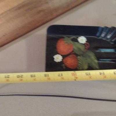 Collection of Home Decor- Hand Painted Scoop, Broom, Wire Rug Beater