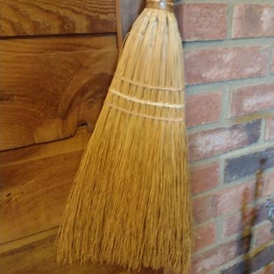 Hand Made Besom with Live Edge Handle- Approx 48" Long
