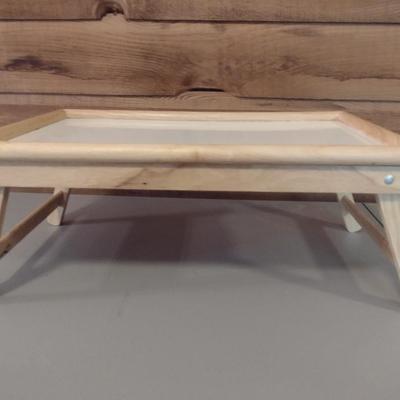 Wood Frame Bed Tray with Folding Legs- Approx 22" x 14"