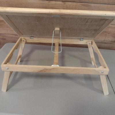 Wood Frame Bed Tray with Folding Legs- Approx 22" x 14"