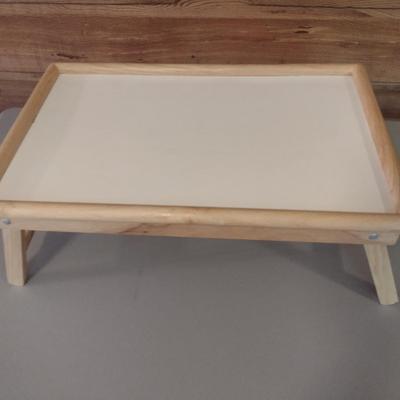 Wood Frame Bed Tray with Folding Legs- Approx 22" x 14"