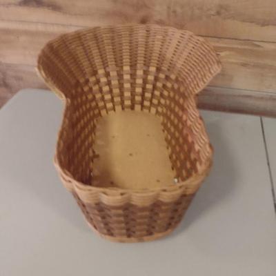 Splint Wood and Rush Woven Rocking Baby Bassinet- Approx 23" Long