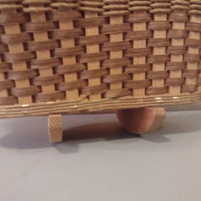 Splint Wood and Rush Woven Rocking Baby Bassinet- Approx 23" Long