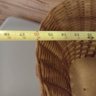 Splint Wood and Rush Woven Rocking Baby Bassinet- Approx 23" Long