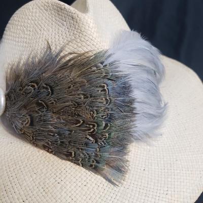 Three Straw and Ornate Feathered Hats (D-KD)