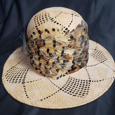 Three Straw and Ornate Feathered Hats (D-KD)