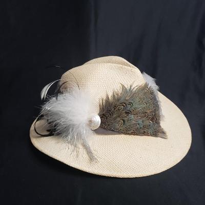 Three Straw and Ornate Feathered Hats (D-KD)
