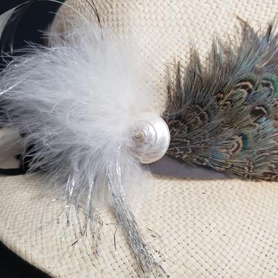 Three Straw and Ornate Feathered Hats (D-KD)