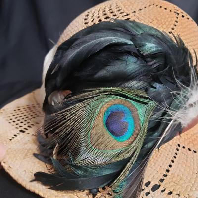 Three Straw and Ornate Feathered Hats (D-KD)