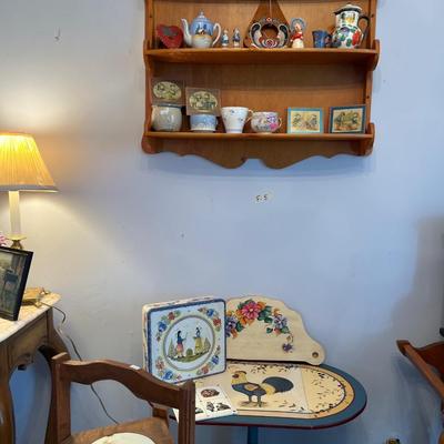 Sale Photo Thumbnail #31: Plant stand Table, Trinkets 
Stain glass it does have some out they are with windows.