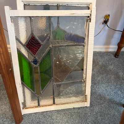 Sale Photo Thumbnail #34: Plant stand Table, Trinkets 
Stain glass it does have some out they are with windows.