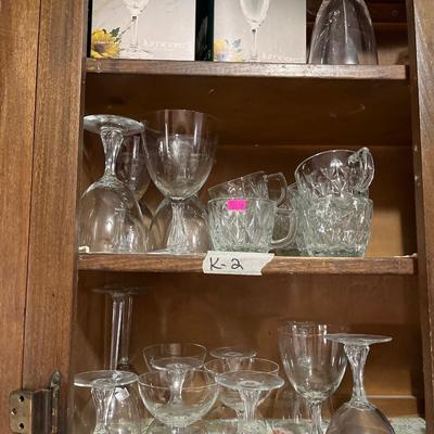 Sale Photo Thumbnail #50: Glasses, Dishes, cups and more.