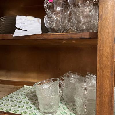Sale Photo Thumbnail #52: Glasses, Dishes, cups and more.