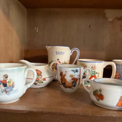 Sale Photo Thumbnail #66: Children’s Dishes Cups, plates, Silverware

Bakers rack not included